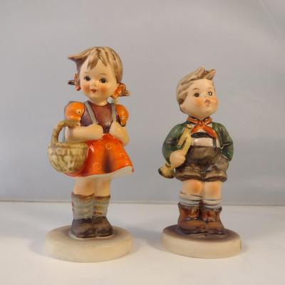 Pair of Hummel Figurines- School Boy and Girl