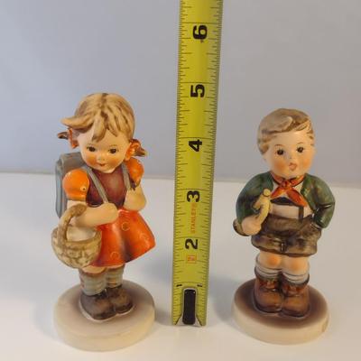 Pair of Hummel Figurines- School Boy and Girl
