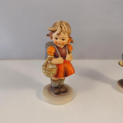 Pair of Hummel Figurines- School Boy and Girl
