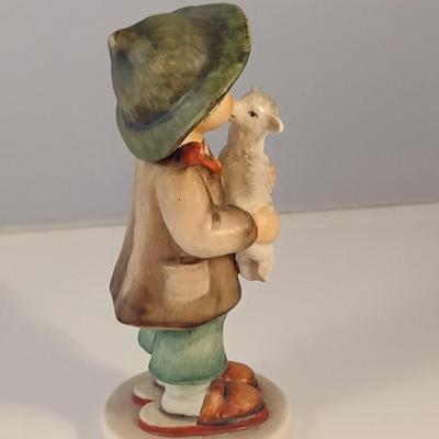 Pair of Hummel Figurines- 'Bedtime' and Boy with Lamb