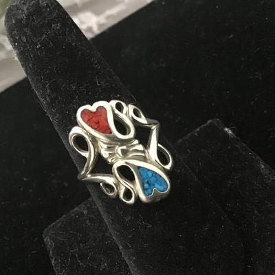 Vintage Fashion Double Heart Ring