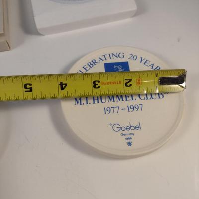 Pair of Hummel Figurines- Porcelain Hummel Club Disks