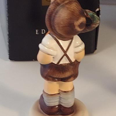 Pair of Hummel Figurines- School Boy and Boy with Guitar