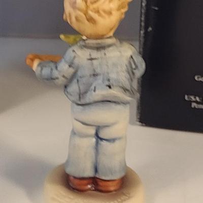 Pair of Hummel Figurines- School Boy and Boy with Guitar