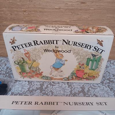 PETER RABBIT NURSERY SET BY WEDGWOOD AND FULL OF BEANS ANIMALS