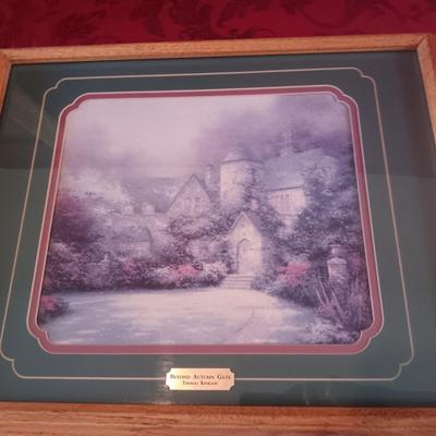 2 THOMAS KINKADE PICTURES "PETALS OF HOPE" & "BEYOND AUTUMN GATE"