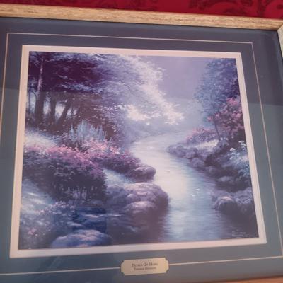 2 THOMAS KINKADE PICTURES "PETALS OF HOPE" & "BEYOND AUTUMN GATE"