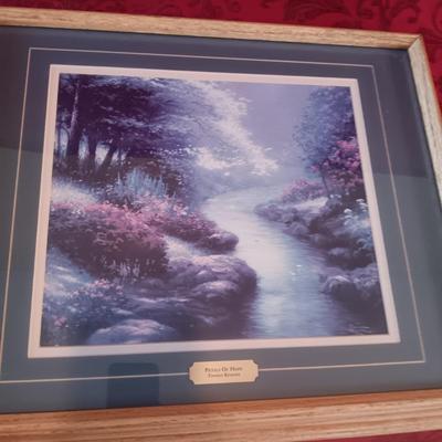 2 THOMAS KINKADE PICTURES "PETALS OF HOPE" & "BEYOND AUTUMN GATE"