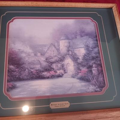 2 THOMAS KINKADE PICTURES "PETALS OF HOPE" & "BEYOND AUTUMN GATE"