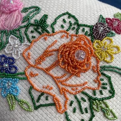 Glass beaded pillow
