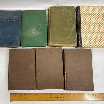 Book Lot - 7 hardback books late 1880's early 1900's - Barons, Saxon Kings, Floods, Grace Truman