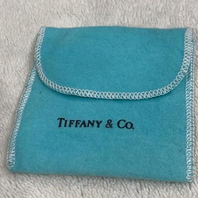 Tiffany & Co. Sterling Heart Pendant on Necklace w bag