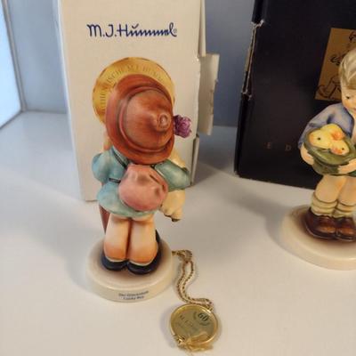 Pair of Hummel Figurines- 'Lucky Boy' and 'Gift from a Friend'