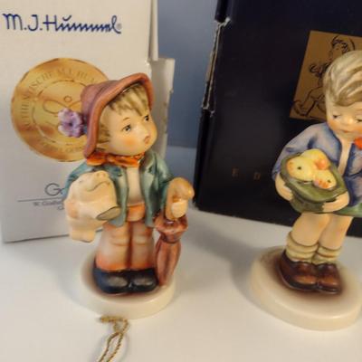 Pair of Hummel Figurines- 'Lucky Boy' and 'Gift from a Friend'