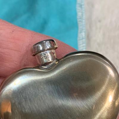 Tiffany & Co Sterling Perfume Heart w bag