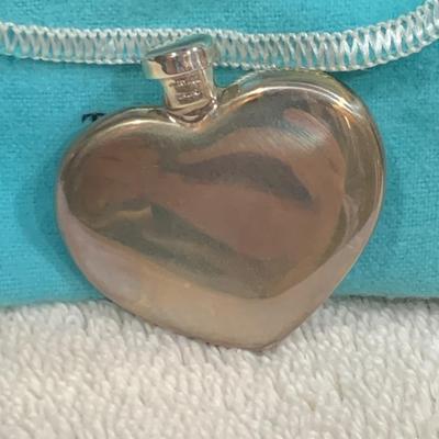 Tiffany & Co Sterling Perfume Heart w bag