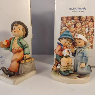 Pair of Hummel Figurines- 'Little Nurse' and 'Merry Wanderer'
