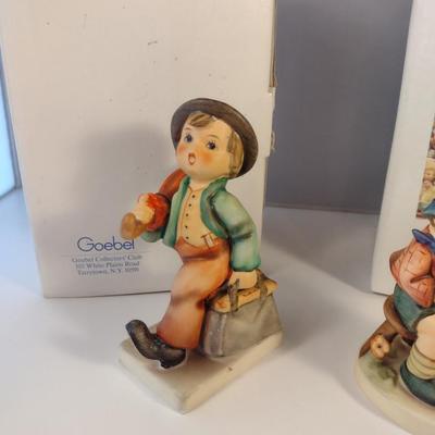 Pair of Hummel Figurines- 'Little Nurse' and 'Merry Wanderer'