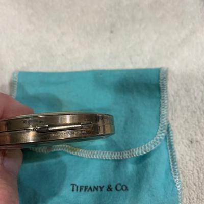 Tiffany & Co Sterling Compact w bag