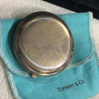 Tiffany & Co Sterling Compact w bag