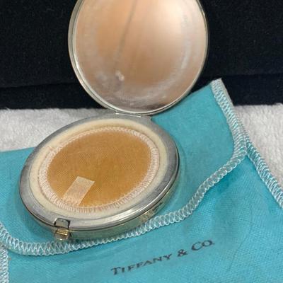 Tiffany & Co Sterling Compact w bag