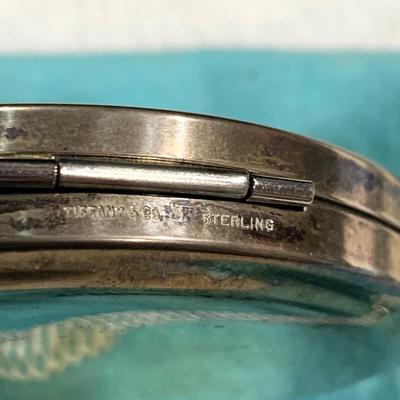 Tiffany & Co Sterling Compact w bag