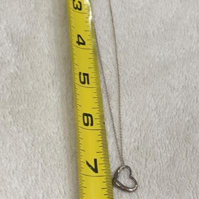 Tiffany & Co Sterling Heart Pendant w Bag
