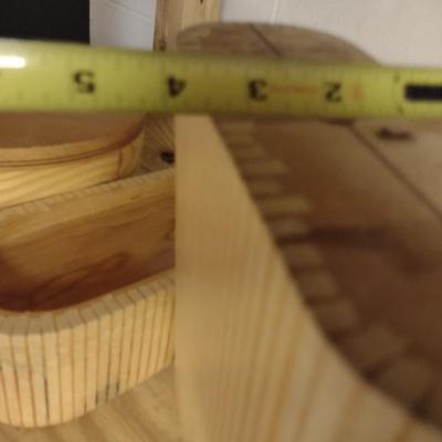 Solid Wood Basket Weaving Molds- 3 Pieces (#1)