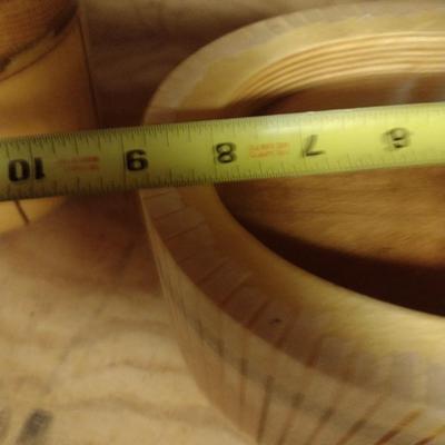 Solid Wood Basket Weaving Molds- Nantucket Basket Purces- 2 Pieces (#3)