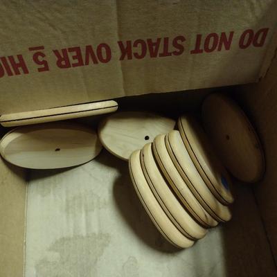 Solid Wood Basket Weaving Molds- Nantucket Basket Purces- 2 Pieces (#3)