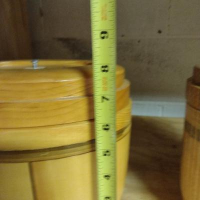 Solid Wood Basket Weaving Molds- Nantucket Basket Purces- 2 Pieces (#3)