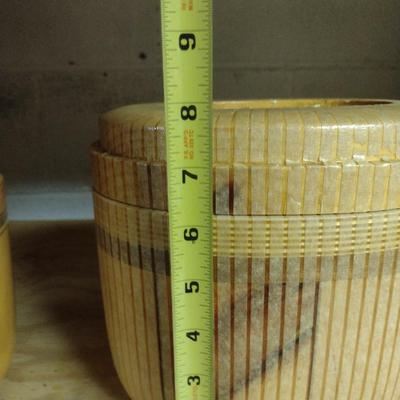 Solid Wood Basket Weaving Molds- Nantucket Basket Purces- 2 Pieces (#3)