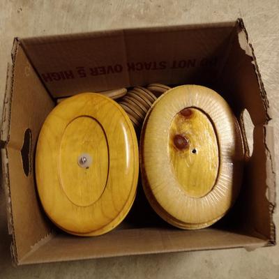 Solid Wood Basket Weaving Molds- Nantucket Basket Purces- 2 Pieces (#3)