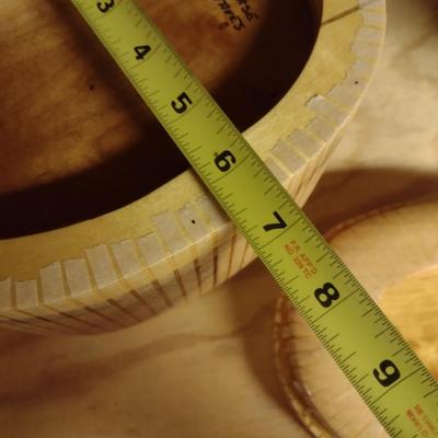 Solid Wood Basket Weaving Molds- Nantucket Basket Purces- 2 Pieces (#3)