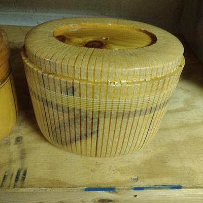 Solid Wood Basket Weaving Molds- Nantucket Basket Purces- 2 Pieces (#3)