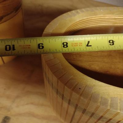 Solid Wood Basket Weaving Molds- Nantucket Basket Purces- 2 Pieces (#3)