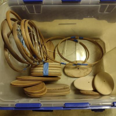 Solid Wood Basket Weaving Molds- Tote and Bread Bowl- 2 Pieces (#4)