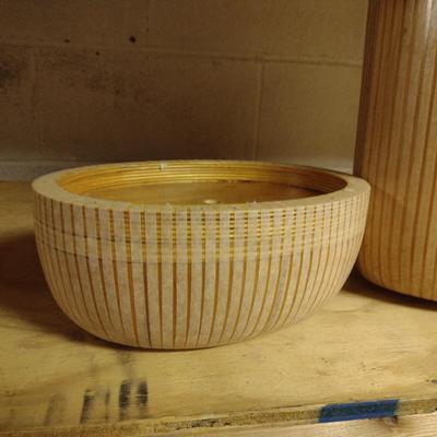 Solid Wood Basket Weaving Molds- Tote and Bread Bowl- 2 Pieces (#4)