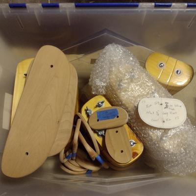 Solid Wood Basket Weaving Molds-Creel Purses- 4 Pieces (#5)