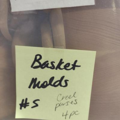 Solid Wood Basket Weaving Molds-Creel Purses- 4 Pieces (#5)