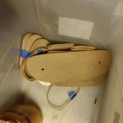 Solid Wood Basket Weaving Molds-Creel Purses- 4 Pieces (#5)