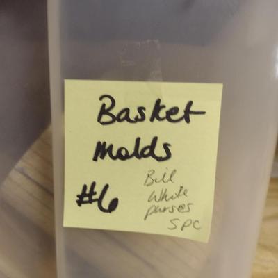 Solid Wood Basket Weaving Molds-Bill White Purses- 5 Pieces (#6)