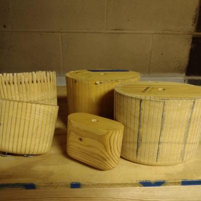 Solid Wood Basket Weaving Molds-Bill White Purses- 5 Pieces (#6)