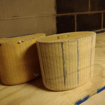 Solid Wood Basket Weaving Molds-Bill White Purses- 5 Pieces (#6)