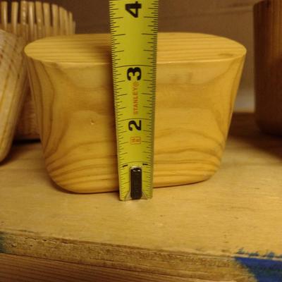 Solid Wood Basket Weaving Molds-Bill White Purses- 5 Pieces (#6)