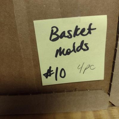 Solid Wood Basket Weaving Molds- 4 Pieces (#10)