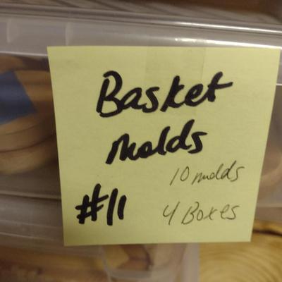Solid Wood Basket Weaving Molds- 10 Pieces (#11)