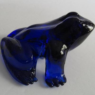 Older Mosser Glass Frog, Cobalt Blue