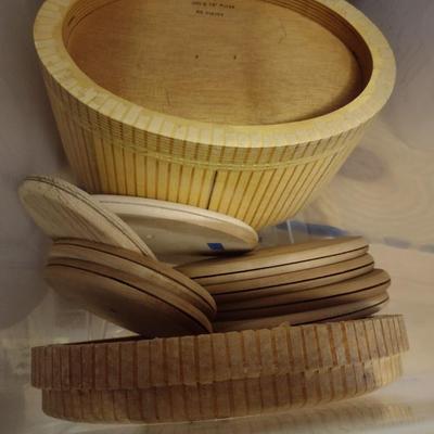 Solid Wood Basket Weaving Molds- Oval Purses- 2 Pieces (#12)