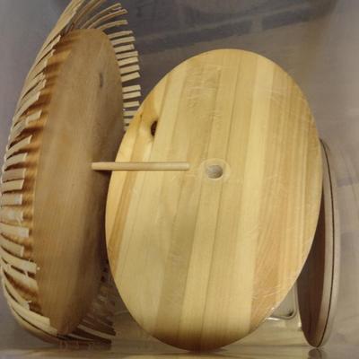 Solid Wood Basket Weaving Molds- Oval Purses- 2 Pieces (#12)